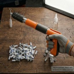 Професионален пистолет за забиване на пирони + 50 броя пирона