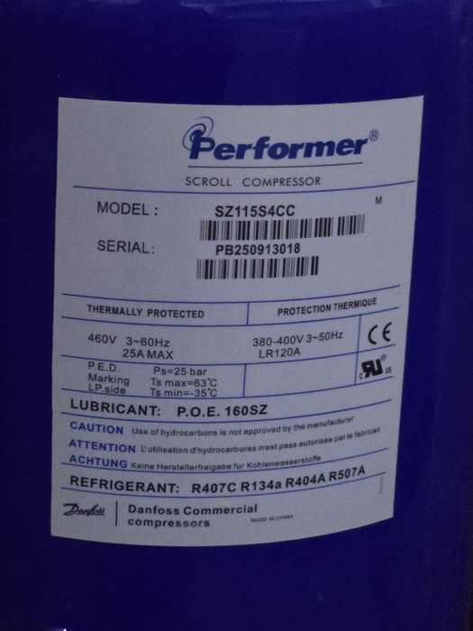 Danfoss performer компрессор для чиллера