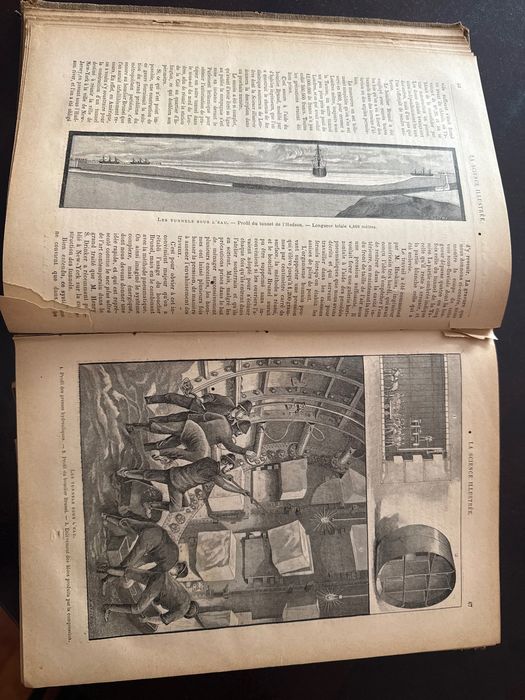 Lot 4 Cărți Vechi Antice (Sec. XIX) – Știință & Geografie (La Science Illustrée 1888-1891 + Malte-Brun)