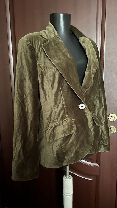 Sacou de catifea khaki ( stil zara )