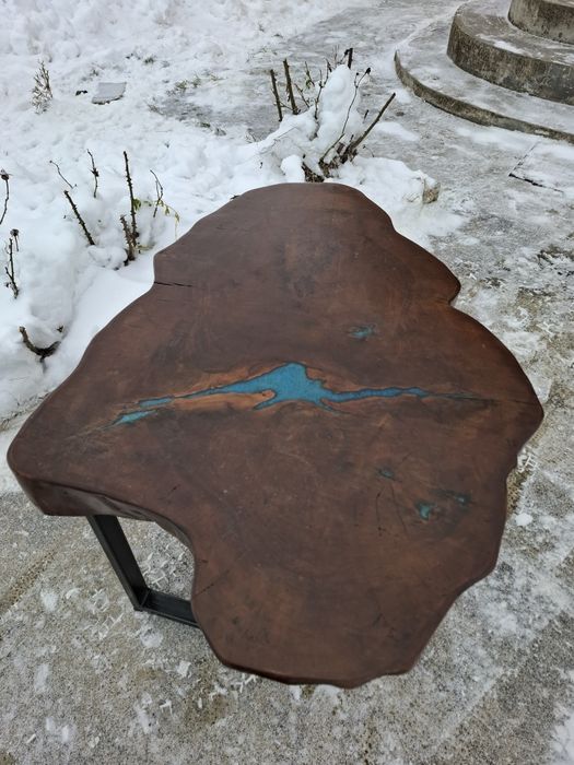 Masa de cafea cu rășină epoxidica