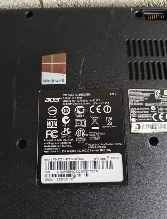 Acer aspire v5-122p defect