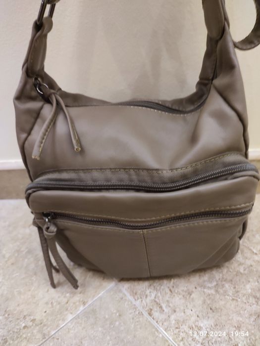 Нова кожена чанта с дълга дръжка