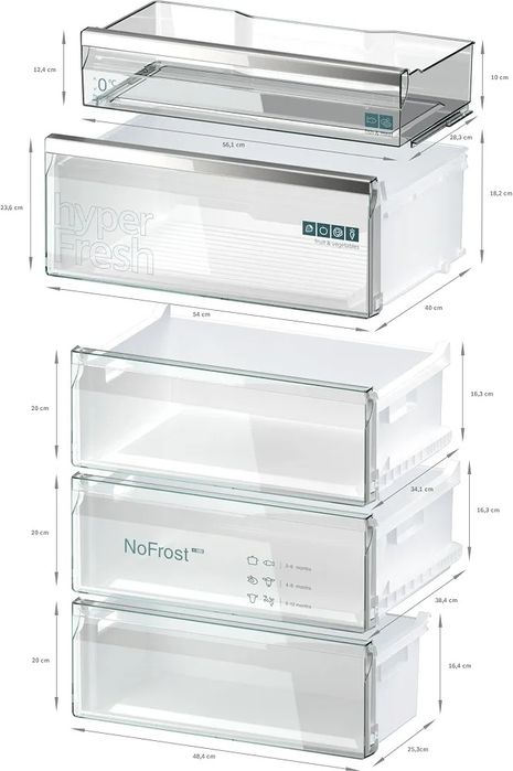 Нов инверторен смарт хладилник с фризер Siemens iq500 kg49naxcf Total No Frost 203×70 см