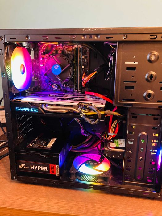 Геймърски Intel I7 3770s,RX 580 4GB,16GB RAM,128 GB SSD+1TB HDD WIFI