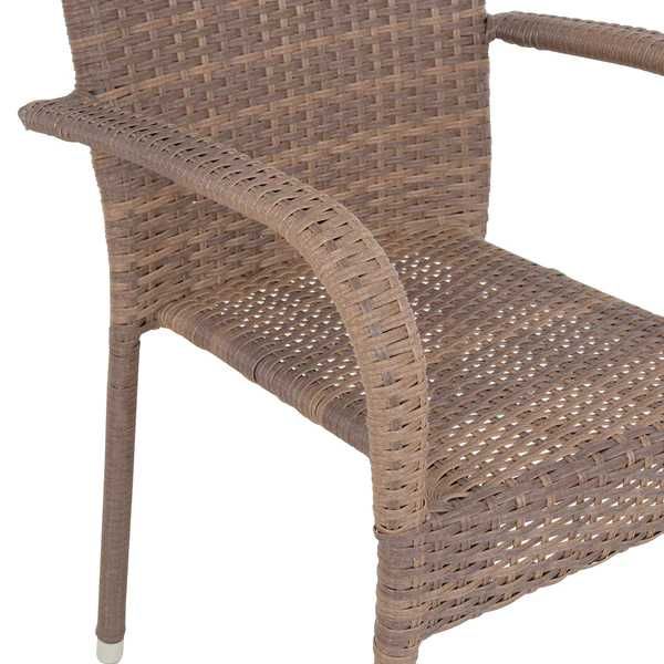 Set 4 Scaune exterior gradina/terasa/balcon Maro