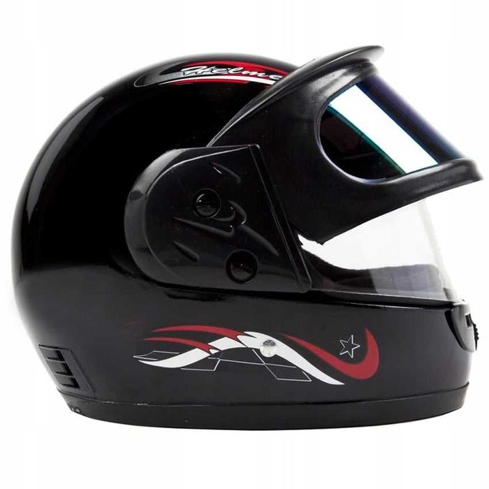 Casca Moto/Scuter/ATV, viziera dubla, marime universala, Negru