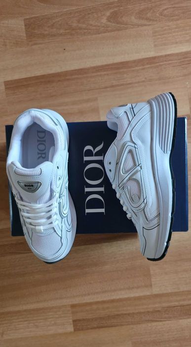 Дамски сникърси обувки Диор Reflective White Lux Sneakers