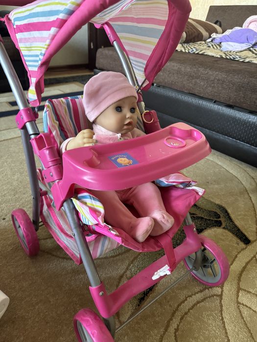 Коляска, кроватка для кукол, интерактивная кукла baby Annabelle