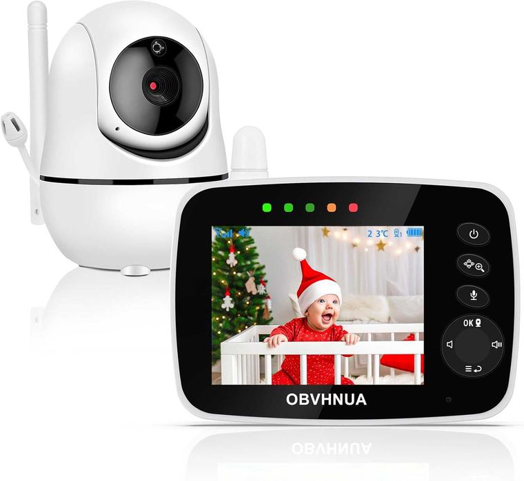 ЧИСТО НОВ PTZ бебефон OBVHNUA 3.5-инча 300 метра обхват, без WIFI ...