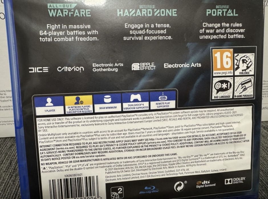 Игра PlayStation / Battlefield 2042 PS4 PS5