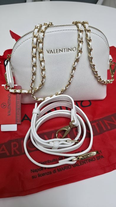 Poseta crossbody Valentino Bags Mayfair, alb