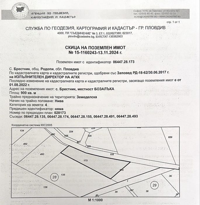 Парцел с. Брестник, местност БОЗАЛЬКА