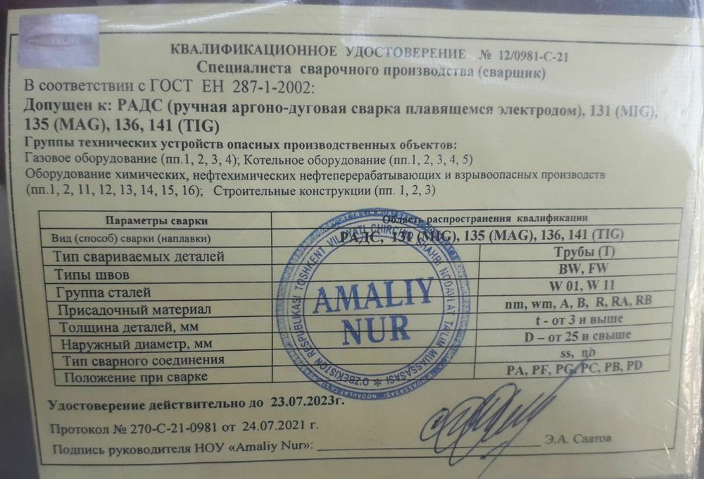 Профессиональный аргонщик