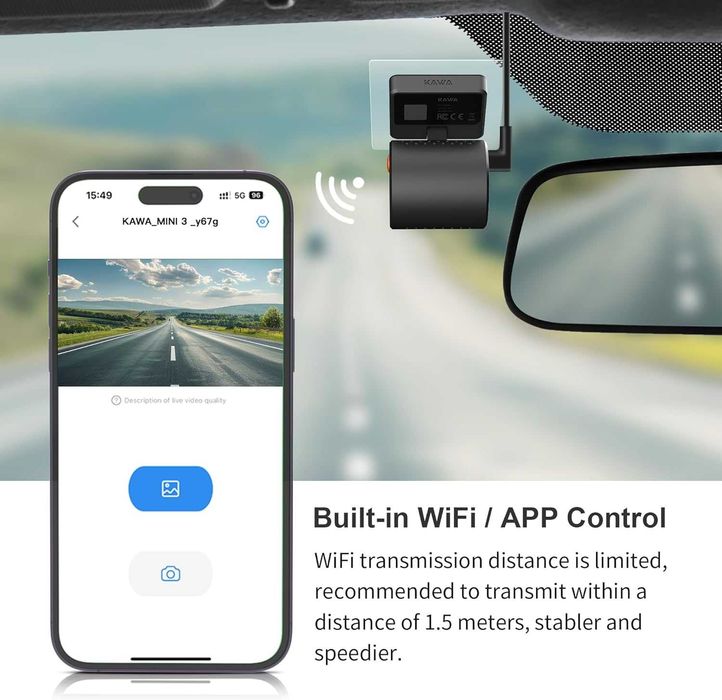 KAWA Даш камера 2K 1296P Mini 3