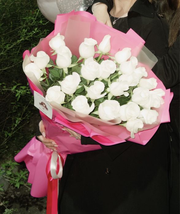 Цветы свежий 25 шт белые