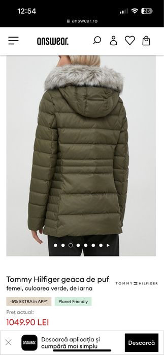 Geaca dama tommy hilfinger