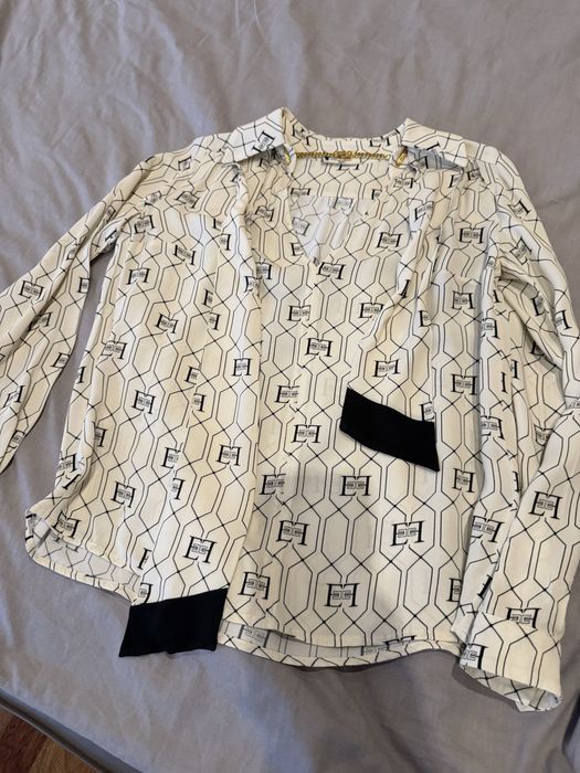 Риза Elisabetta Franchi бяло и черно