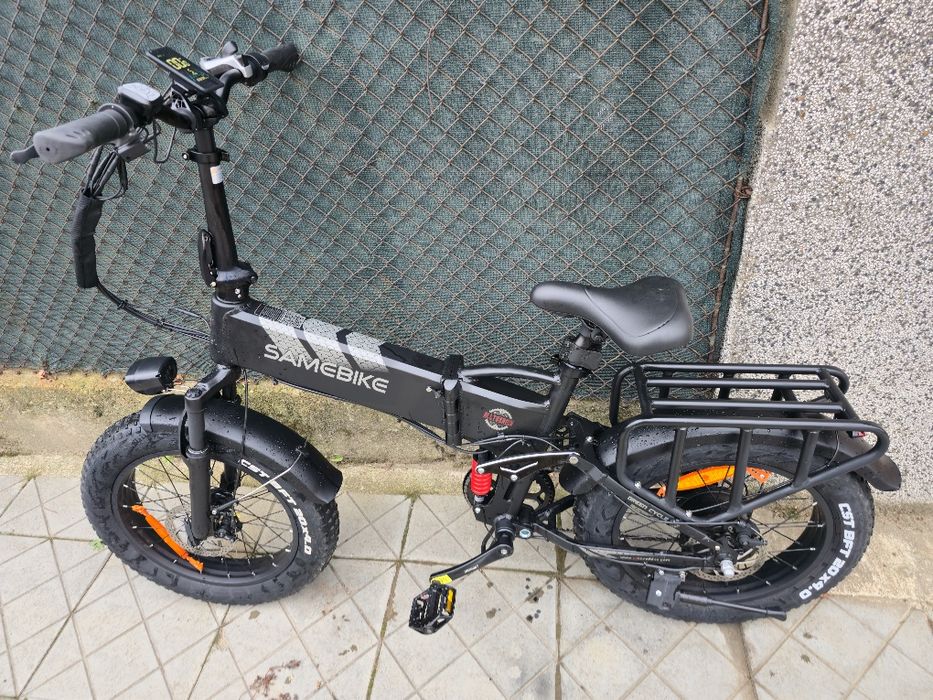 Електрически Алуминиев Fat Bike мекица с двойно окачване палец за газ  Сгъваем велосипед Same bike