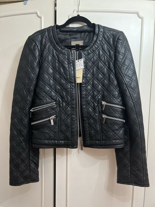 Женская кожаная куртка Mango