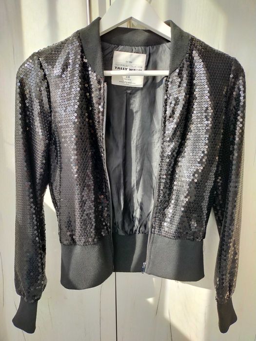 Geacă bomber paiete elastică