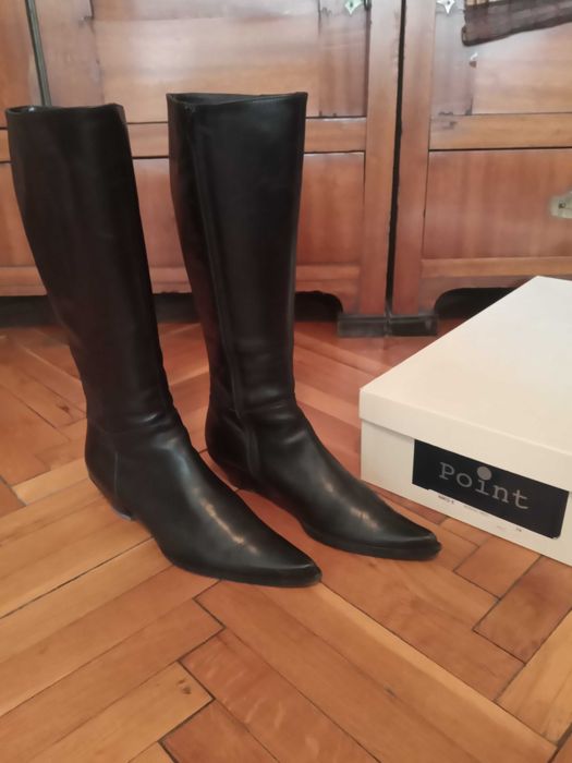 Елегантни италиански кожени ботуши