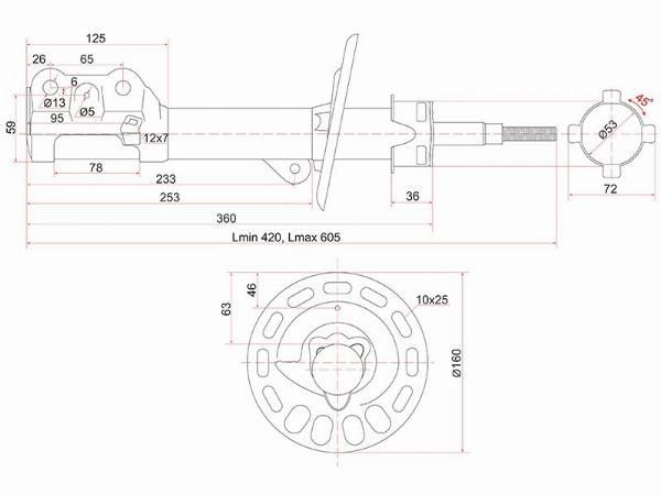 Стойка передняя  Honda Fit