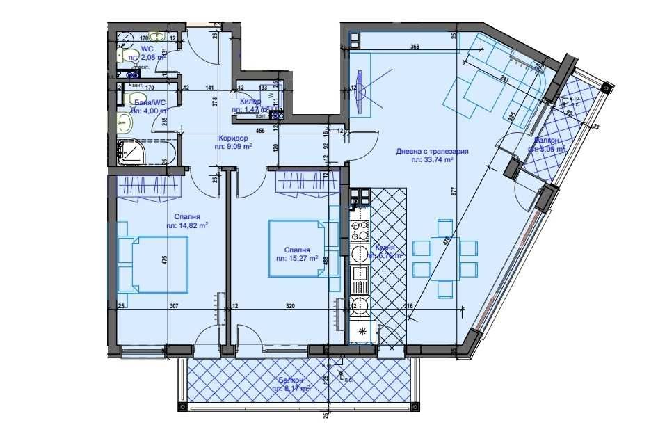 Продава се Тристаен апартамент в Пловдив, Христо Смирненски - 126 кв.м за 1250 €/кв.м - Снимка #1