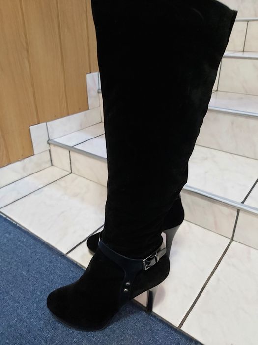 Cizme elegante din catifea  marimea 38