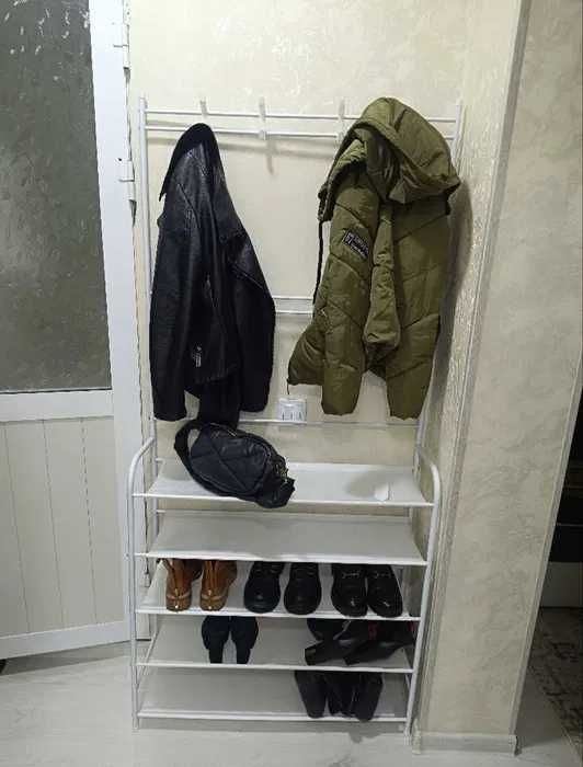 Обувница 5 этажная с вешилкой / 5 qavatli oyoqkiyim jovoni ilgichli