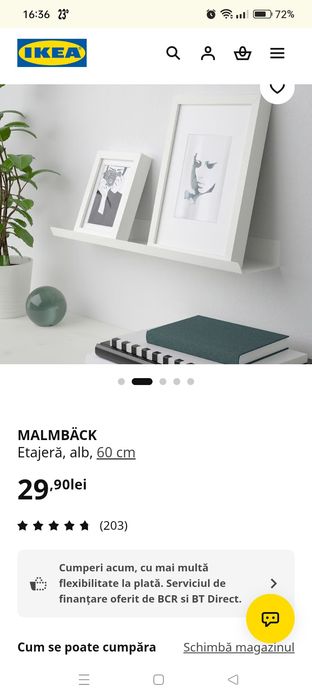 Etajera alba metalica Ikea
