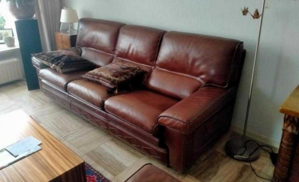 Canapea + fotolii din piele italiană, Roland Lap