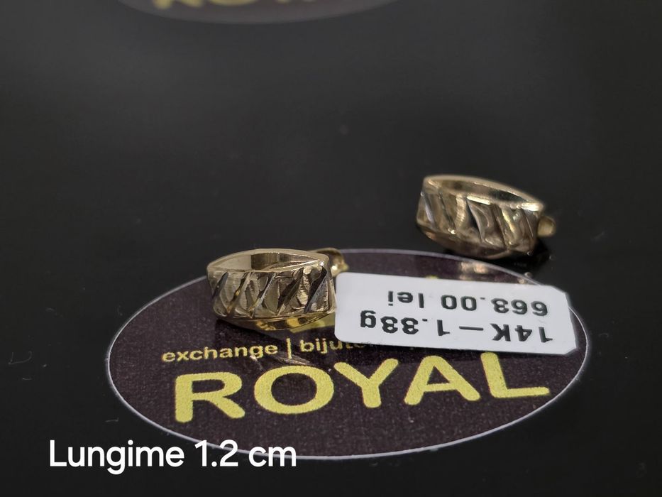 Bijuteria Royql: Cercei aur 14k/1.33 gr
