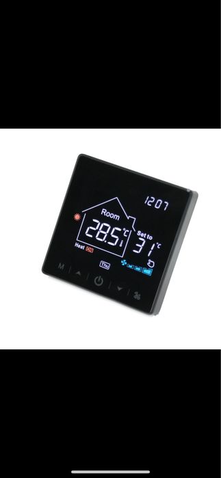 Комнатный термостат , конвектор , водяной тёплый пол , кондиционер