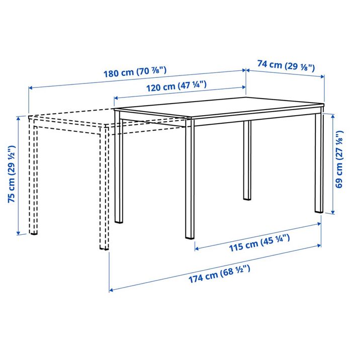Masa extensibila Ikea 120-180cm
