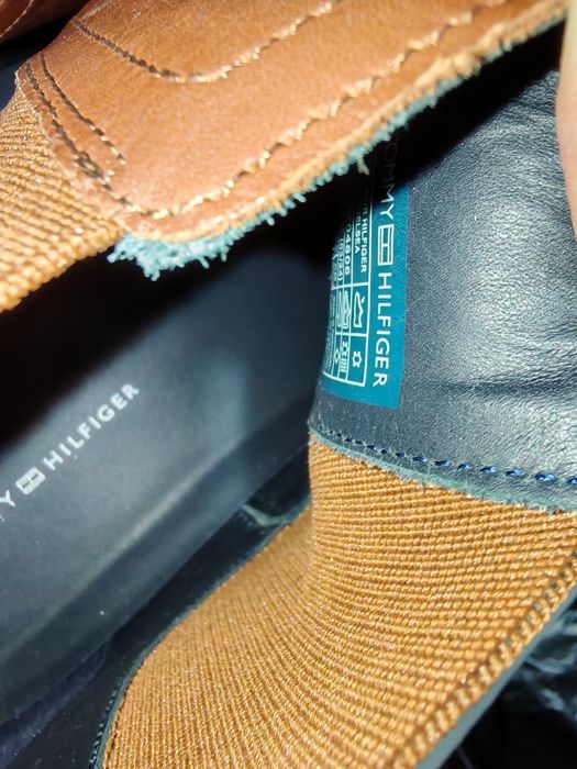 Стилни мъжки кларкове от естествена кожа TOMMY HILFIGER №43