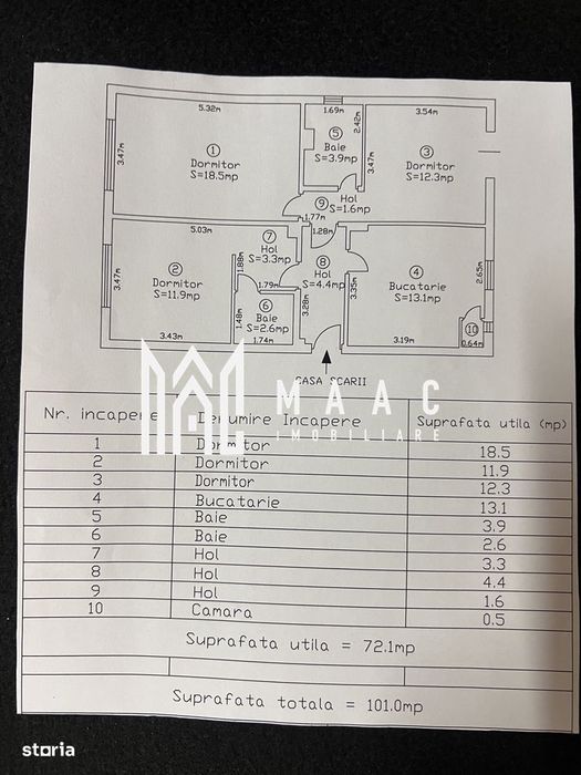 Apartament 3 camere | Parter | 72 MPU | Zona Hipodrom 3