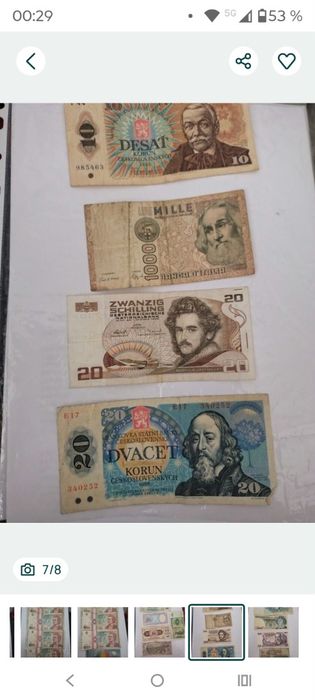 Lot bancnote și monede
