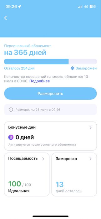 1FIT абонемент продается срочно