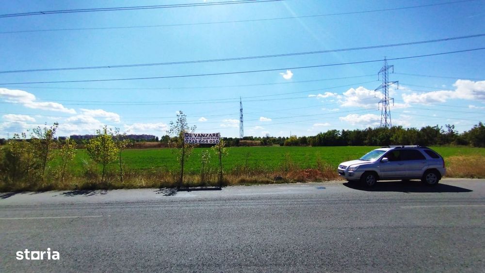 Terenuri intravilane 4550 MP, deschidere la stradă 32 m