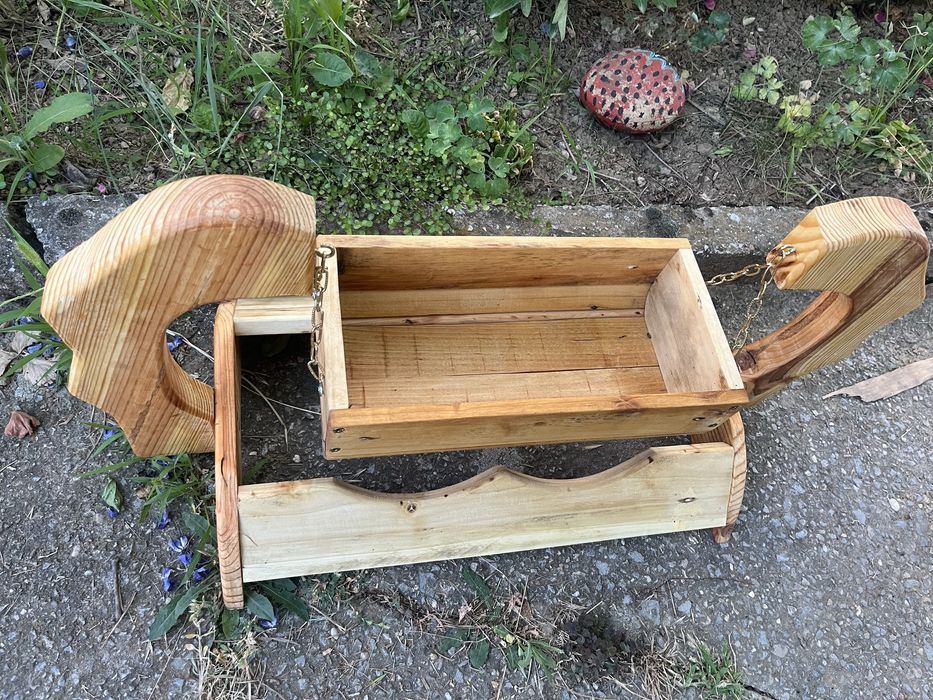 Дъски от череша, дървена саксия люлка