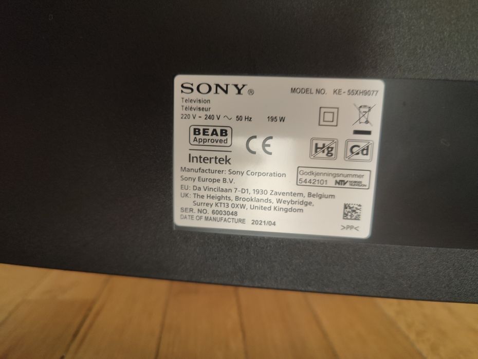 TV android 100 HZ Sony Bravia 9077 display defect !