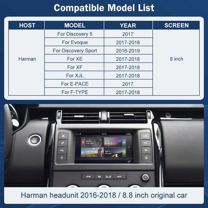Modul Wireless CarPlay & Android Auto pentru Land Rover / Jaguar – HARMAN, Plug & Play