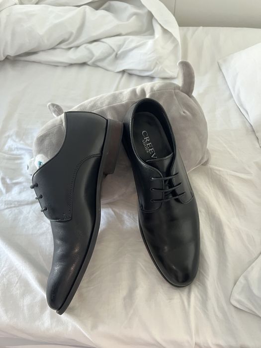 Pantofi Creed barbati negru piele naturala