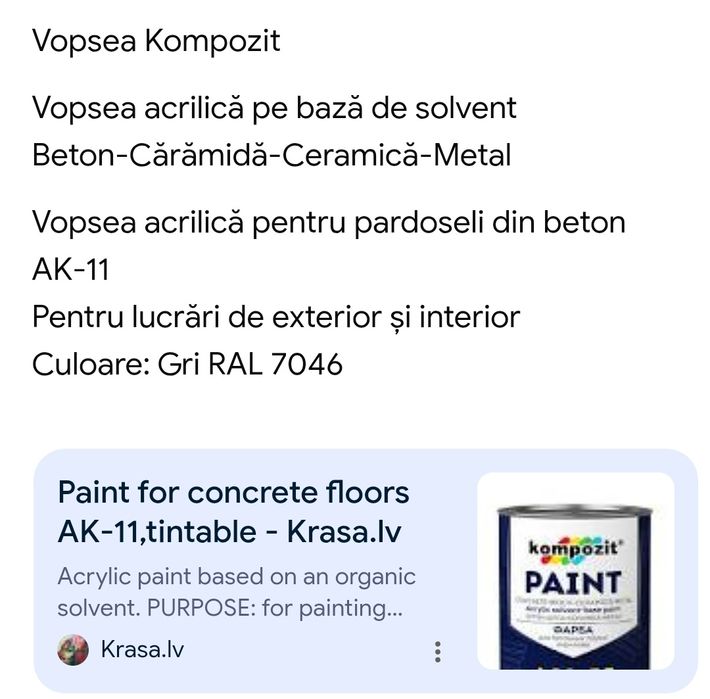 Vând vopsea pentru gresie și faianță