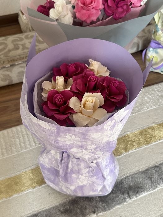 Цветы мыльные розы