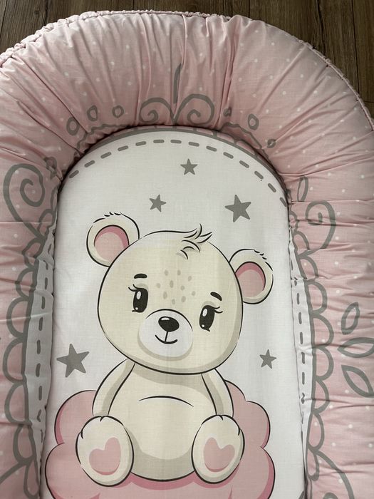 Бебешко гнездо в розово и бяло