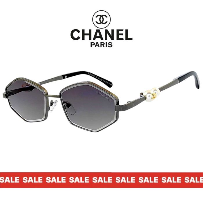 Chanel Paris 2026 дамски слънчеви очила – Ромбоидна рамка с перла