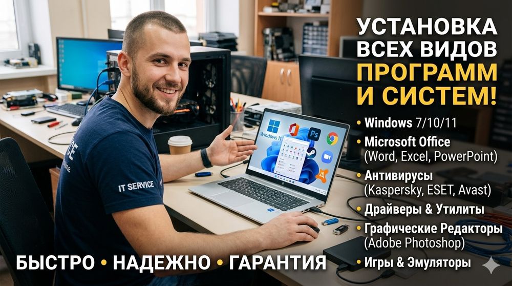 Компьютерный мастер с выездом. Ремонт ПК и ноутбуков. Частник!