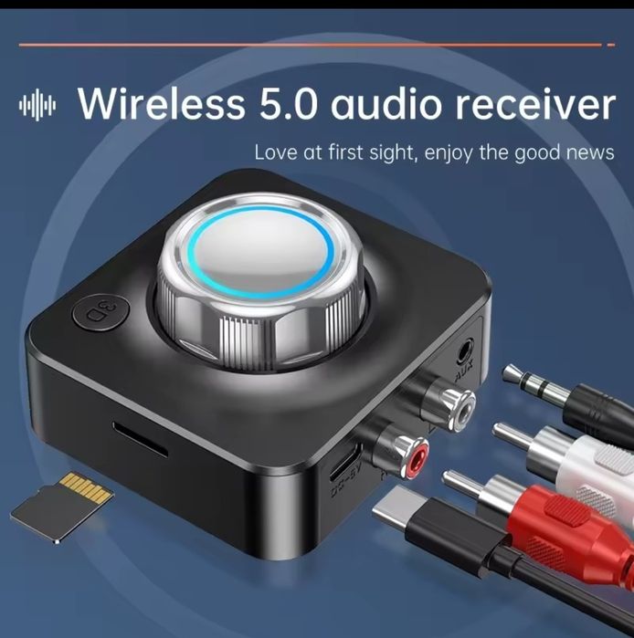Receptor Audio Bluetooth cu efect de sunet 3D, Cablu Audio Inclus jack RCA